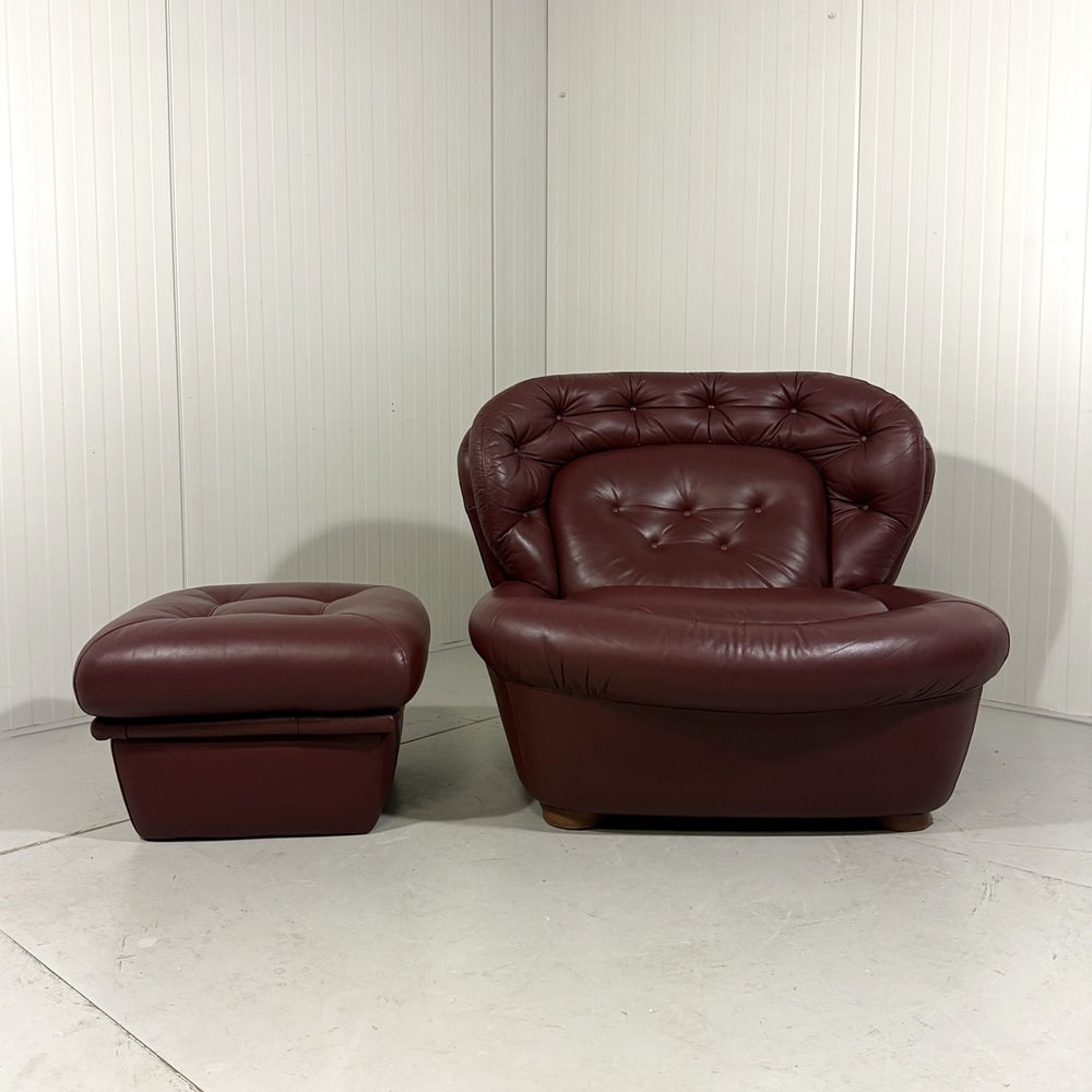 Set of Space Age Lounge Chair and Ottoman, 1970s - 3