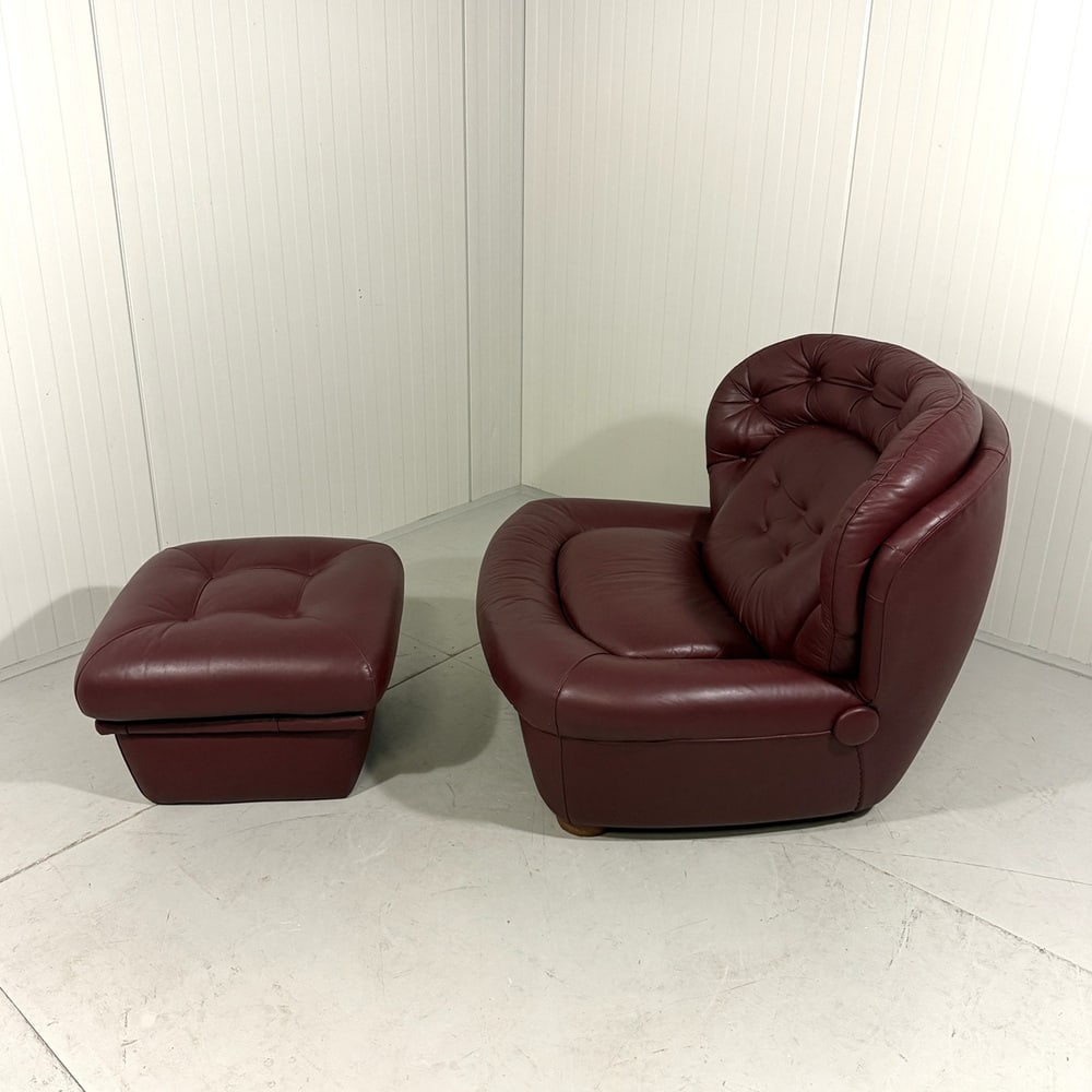 Set of Space Age Lounge Chair and Ottoman, 1970s - 9