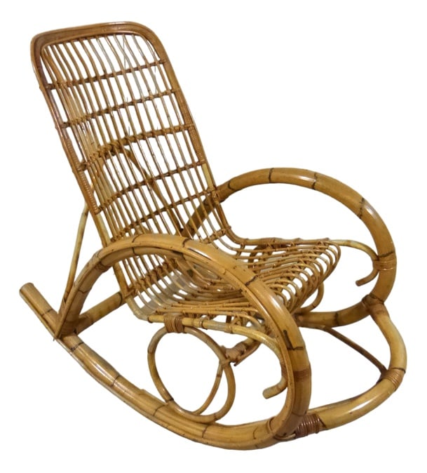 Rattan Rocking Chair, 1960s - 2