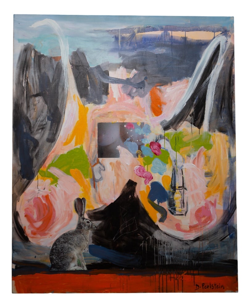 Perlstein, Composition with Rabbit, 2000s, Canvas - 2