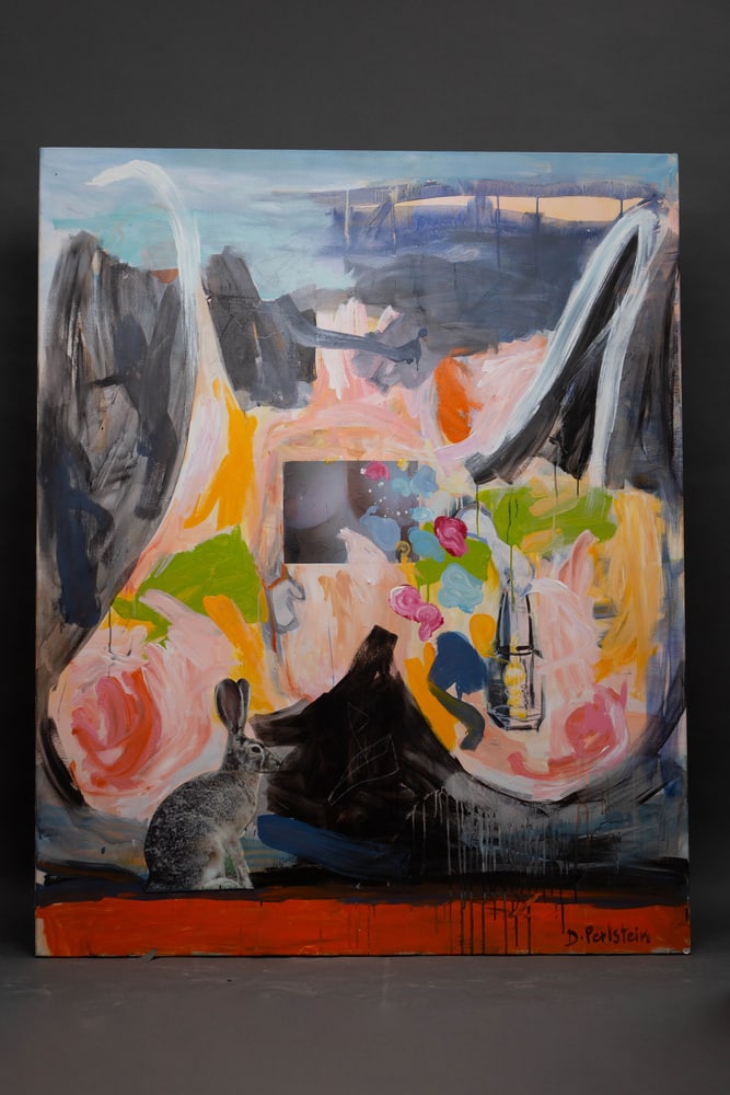 Perlstein, Composition with Rabbit, 2000s, Canvas - 7