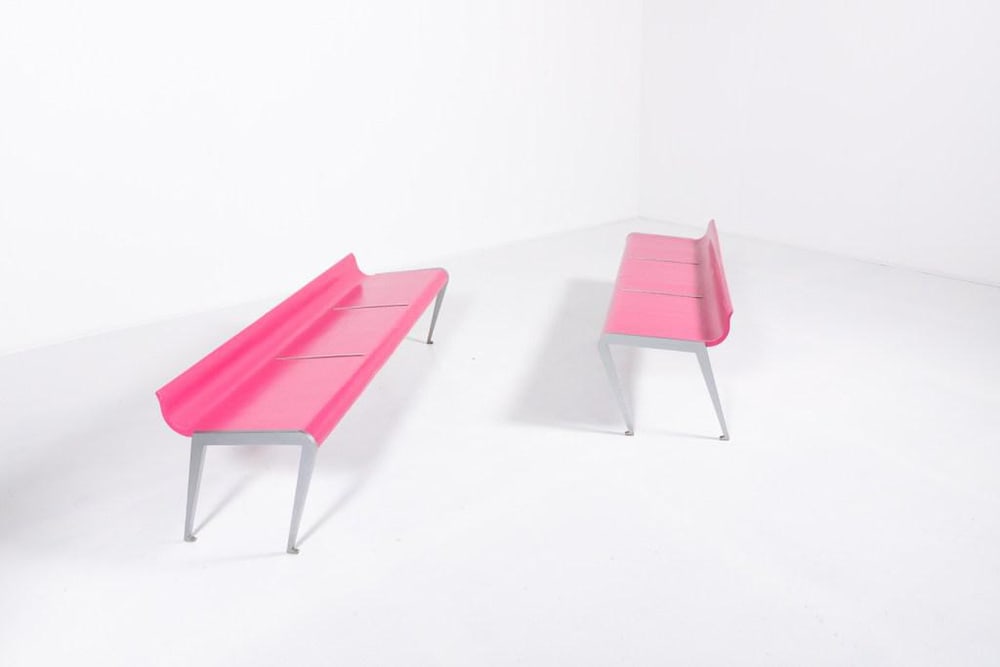 Benches & Coffee Table by M. Evaristti, Set of 3 - 11