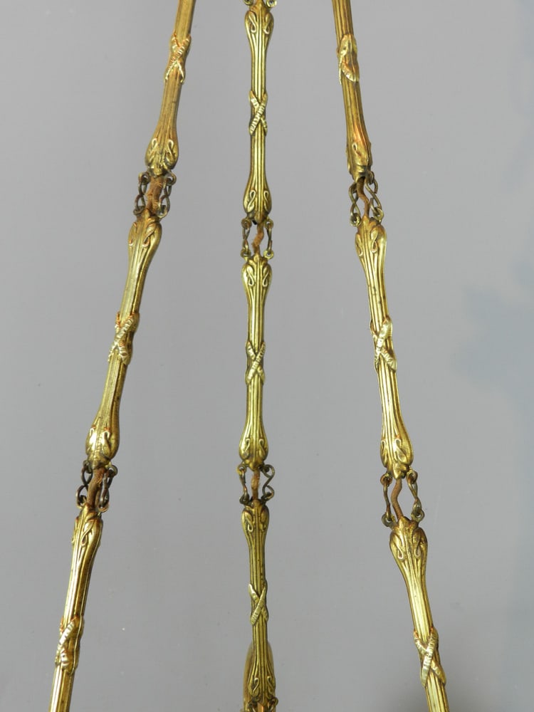 French Three Arm Ceiling Light, 1930s - 7