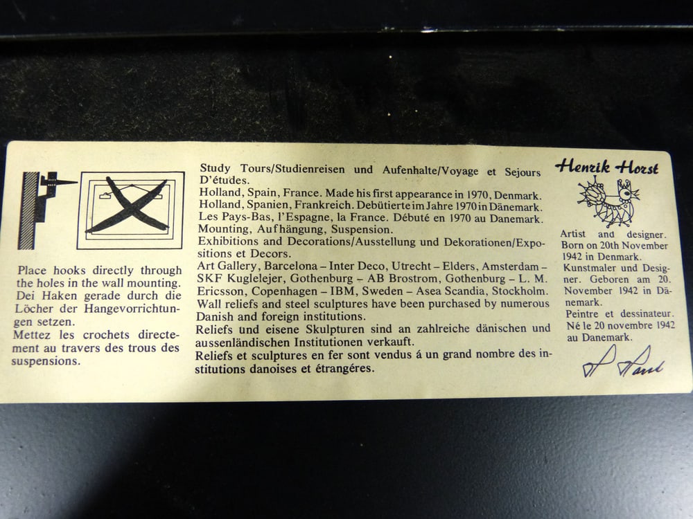 Henrik Horst, Brutalist Wall Sculpture, 1970s - 12