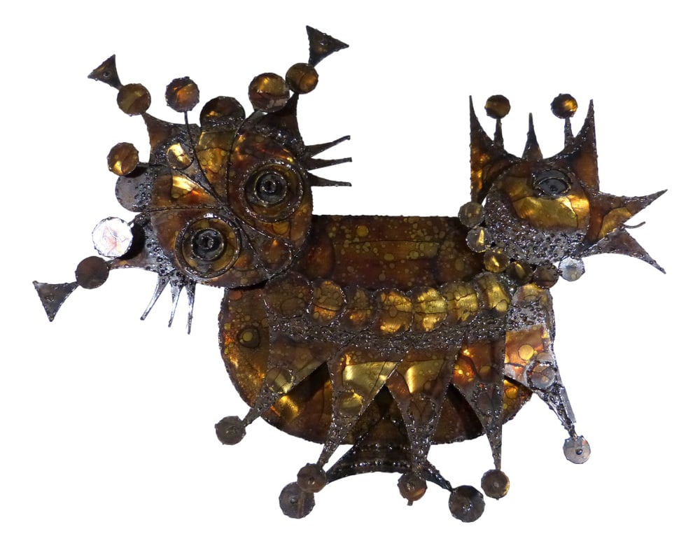 Henrik Horst, Brutalist Wall Sculpture, 1970s: Large wall sculpture by Henrik Horst, Denmark (labeled).Made of several kinds of iron. Country of Manufacture: Denmark Design Period: 1970 to 1979 Production Period: 1970 to 1979 Detailed Condition: