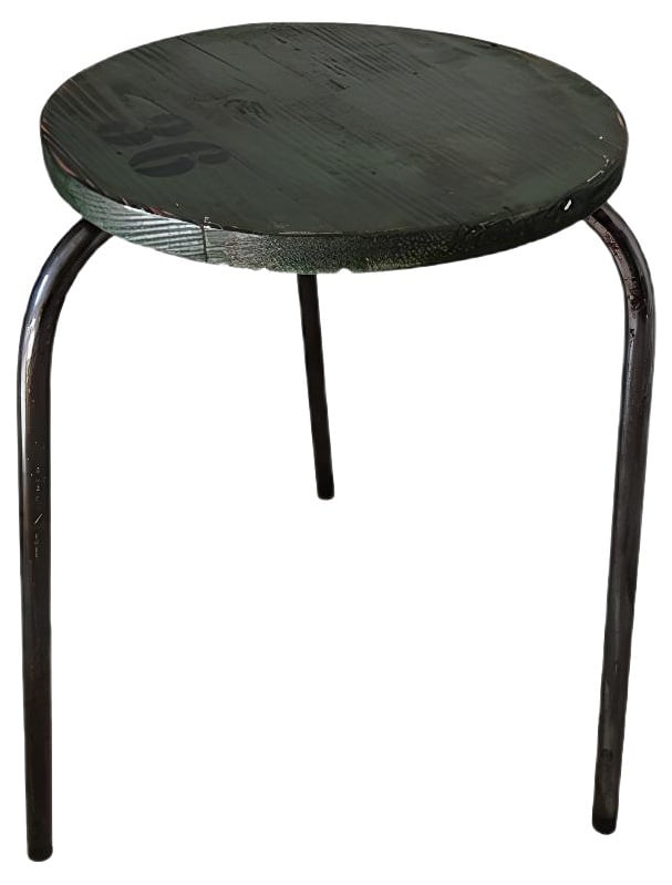 Vintage Industrial Black Stool - 2