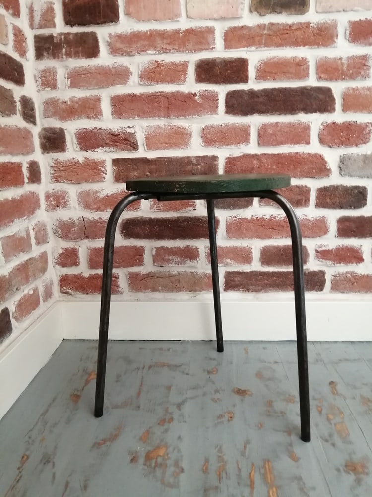 Vintage Industrial Black Stool - 9