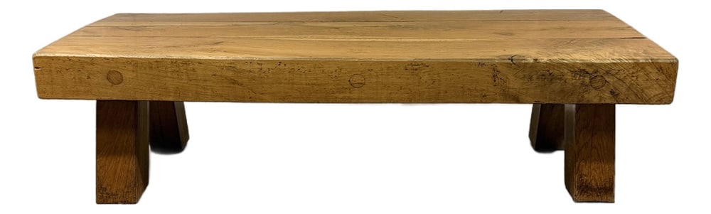 Rustic Sturdy Hardwood Coffee Table, 1960s - 2