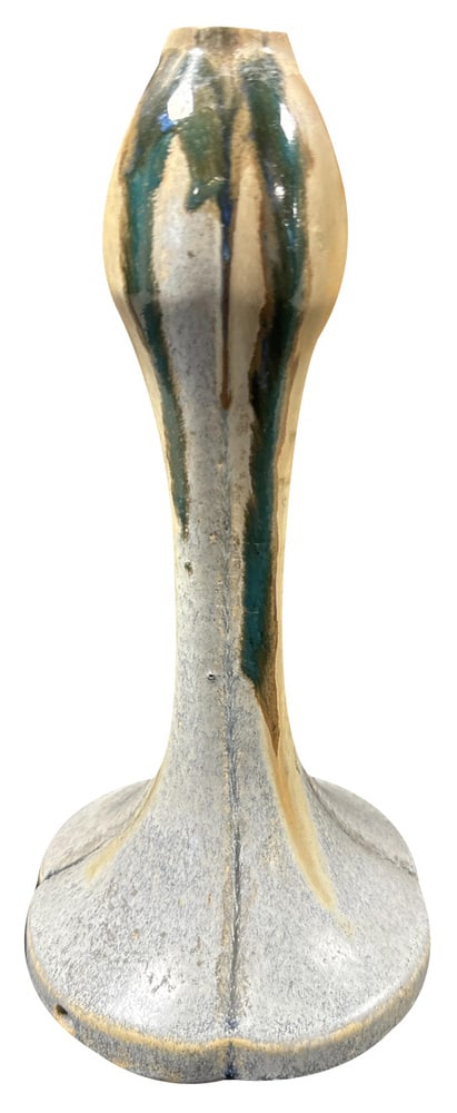 Art Nouveau Ceramic Lamp, 1890s: Country of Manufacture: France Design Period: 1890 to 1919 Production Period: 1890 to 1919 Additional Condition Information: Lamp never electrified Detailed Condition: Excellent — This