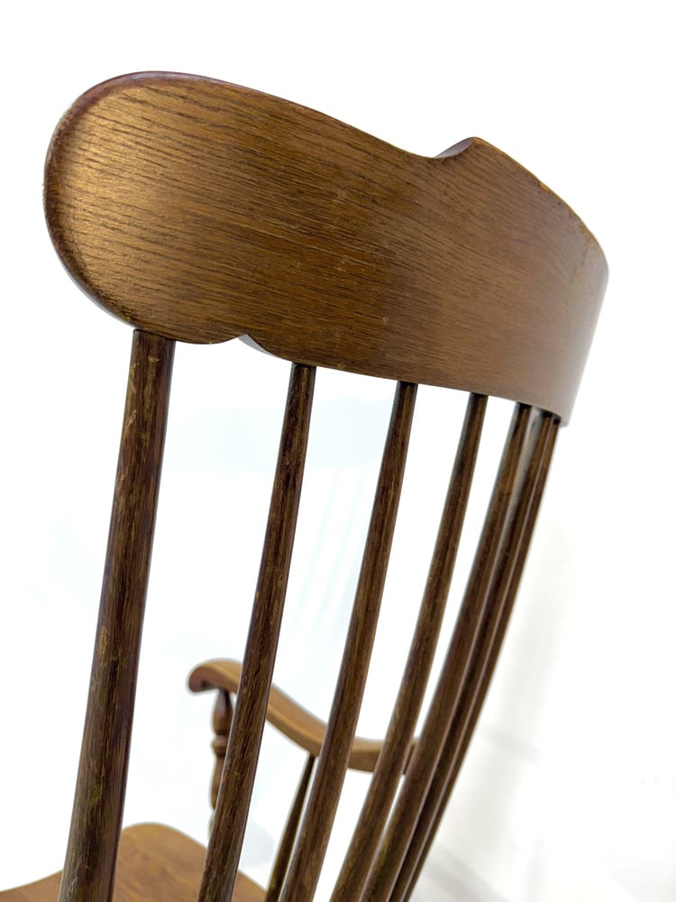 Vintage Rocking Chair in Oak from Den Ouden, 1975 - 10