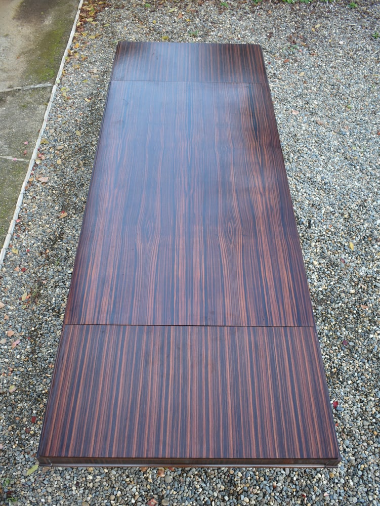 French Art Deco Style Macassar Ebony Dining Table - 18