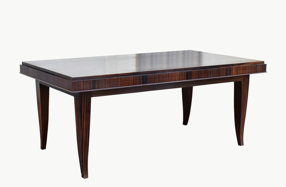French Art Deco Style Macassar Ebony Dining Table - 2