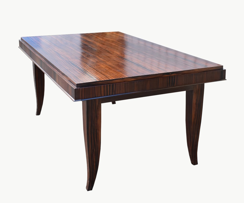 French Art Deco Style Macassar Ebony Dining Table - 4