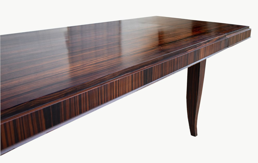French Art Deco Style Macassar Ebony Dining Table - 6