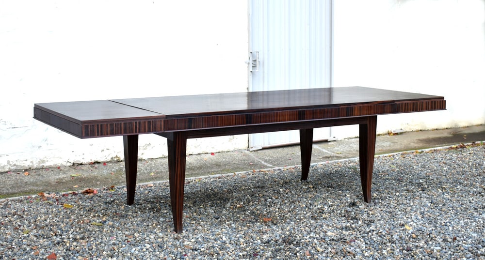 French Art Deco Style Macassar Ebony Dining Table - 8