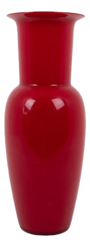Red Opaline Vase from Venini: Spectacular handcrafted Murano glass vase from Venini, produced in Italy 1980s. Enhance your home decor with the timeless allure of Murano glass vase.Condition Good. Production Period: Before 2010 Det