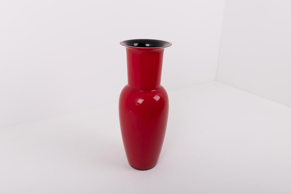 Red Opaline Vase from Venini - 2