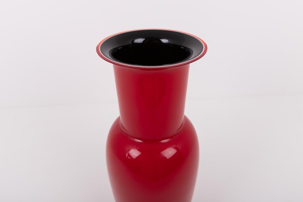 Red Opaline Vase from Venini - 3