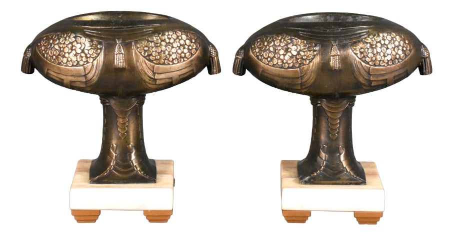French Art Deco Garniture, 1920s, Set of 2 (1 of 20)