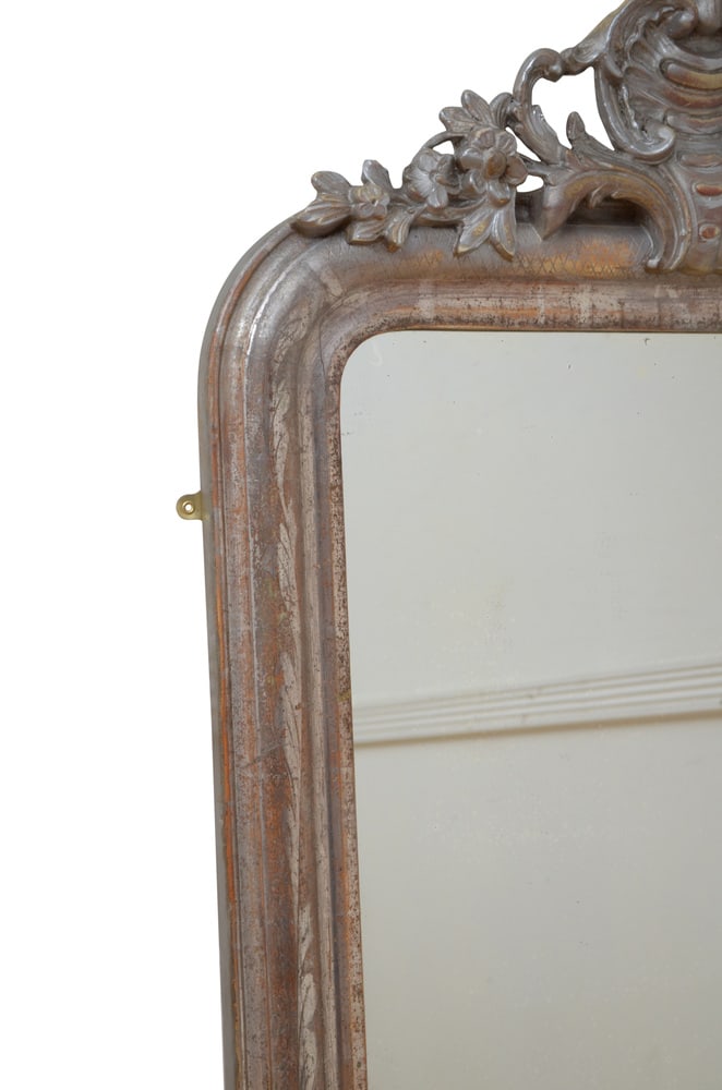 Antique Wall Mirror in Silver - 14