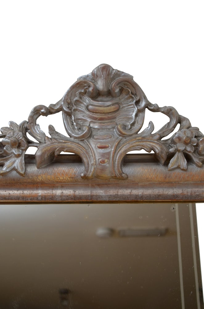 Antique Wall Mirror in Silver - 6