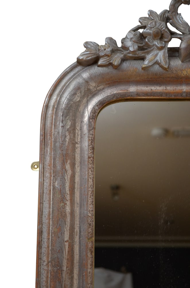 Antique Wall Mirror in Silver - 9