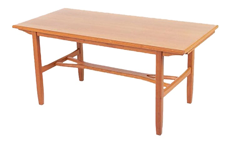 Coffee Table by Malmsten for Mobelfabriks, 1960s: Elegant extendable varnished maple coffee table from 1960s from Åfors Möbelfabrik. This table will serve well as a coffee table or side table with extendable plates at the ends of both sides