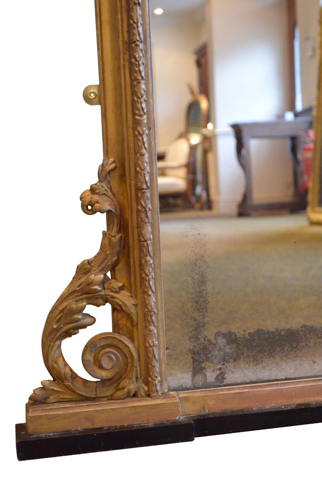 Large Victorian Giltwood Overmantle Mirror, 1850s - 7