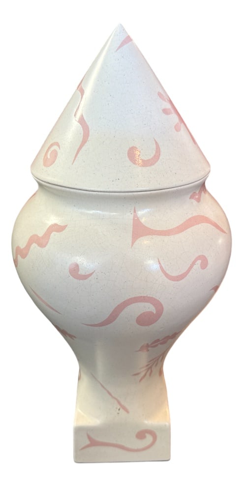 Vintage Ceramic Vase, 1980: Country of Manufacture: France Design Period: 1980 to 1989 Restoration and Damage Details: Light wear consistent with age and use Detailed Condition: Very Good — This vintage/antique item has no