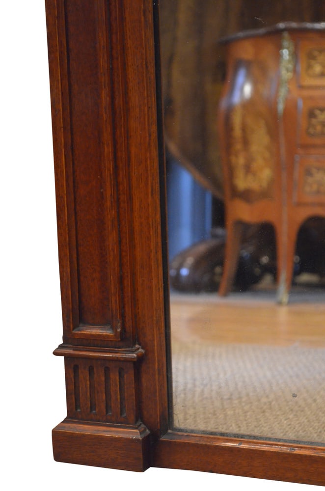 Large Victorian Oak Wall Mirror - 3