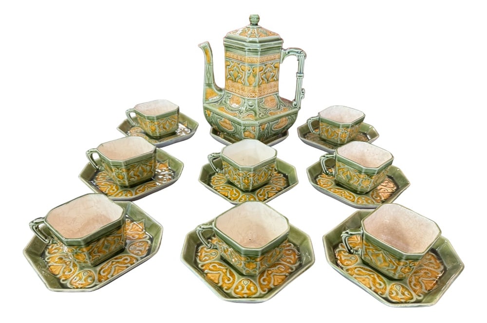 Earthenware Service by Boulenger, 1880, Set of 9 (1 of 8)
