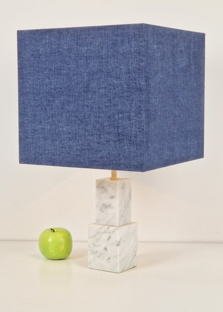 Vintage Carrara Marble Table Lamp, 1960s - 4
