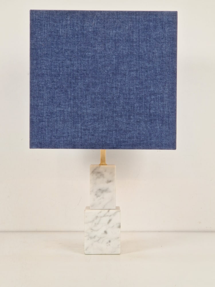 Vintage Carrara Marble Table Lamp, 1960s - 5