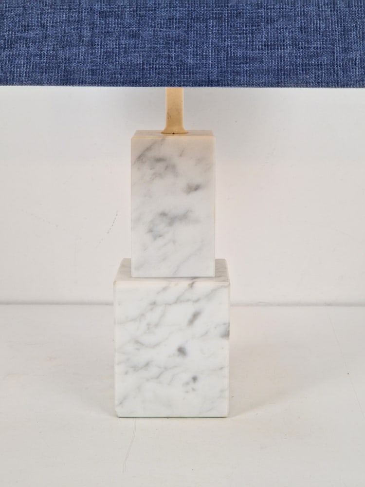 Vintage Carrara Marble Table Lamp, 1960s - 8
