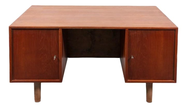 Modern Danish Architectural Teak Desk, 1950s (1 of 17)