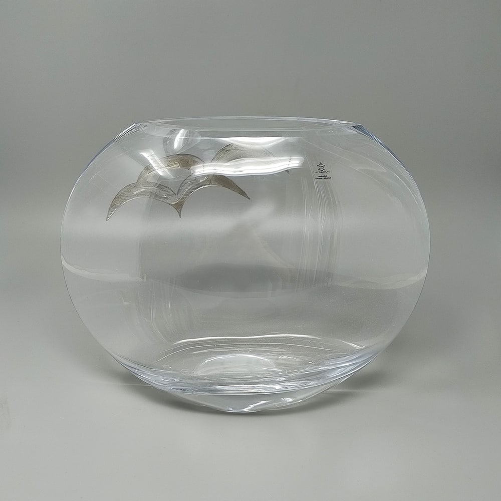 Vase in Crystal and Silver by Camilletti, 1970s - 13