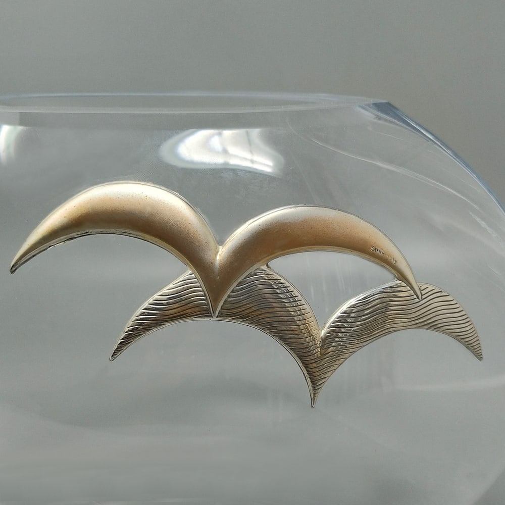 Vase in Crystal and Silver by Camilletti, 1970s - 19