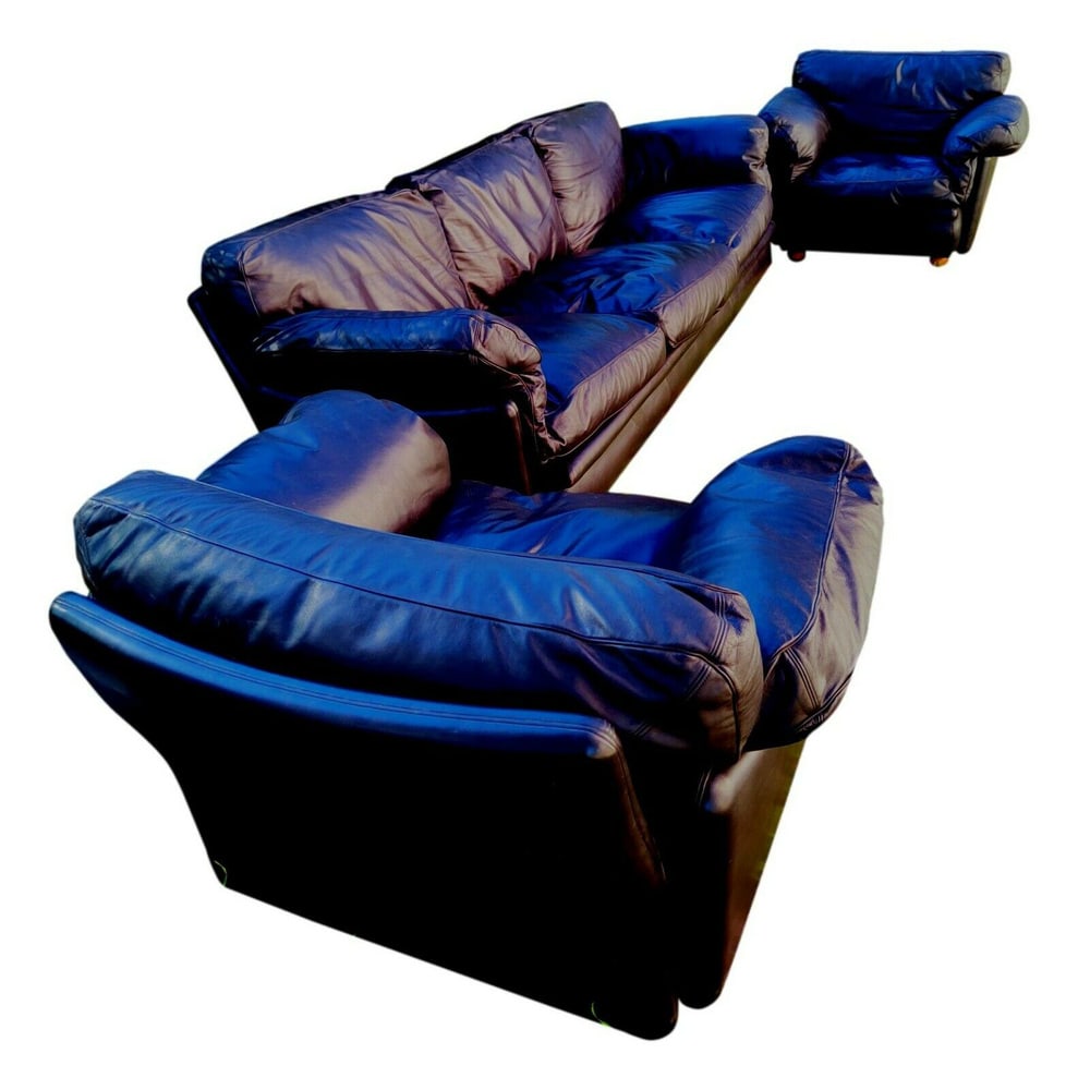 Sofa & Armchairs from Poltrona Frau, Set of 3 - 11