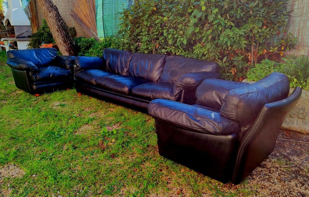 Sofa & Armchairs from Poltrona Frau, Set of 3 - 6