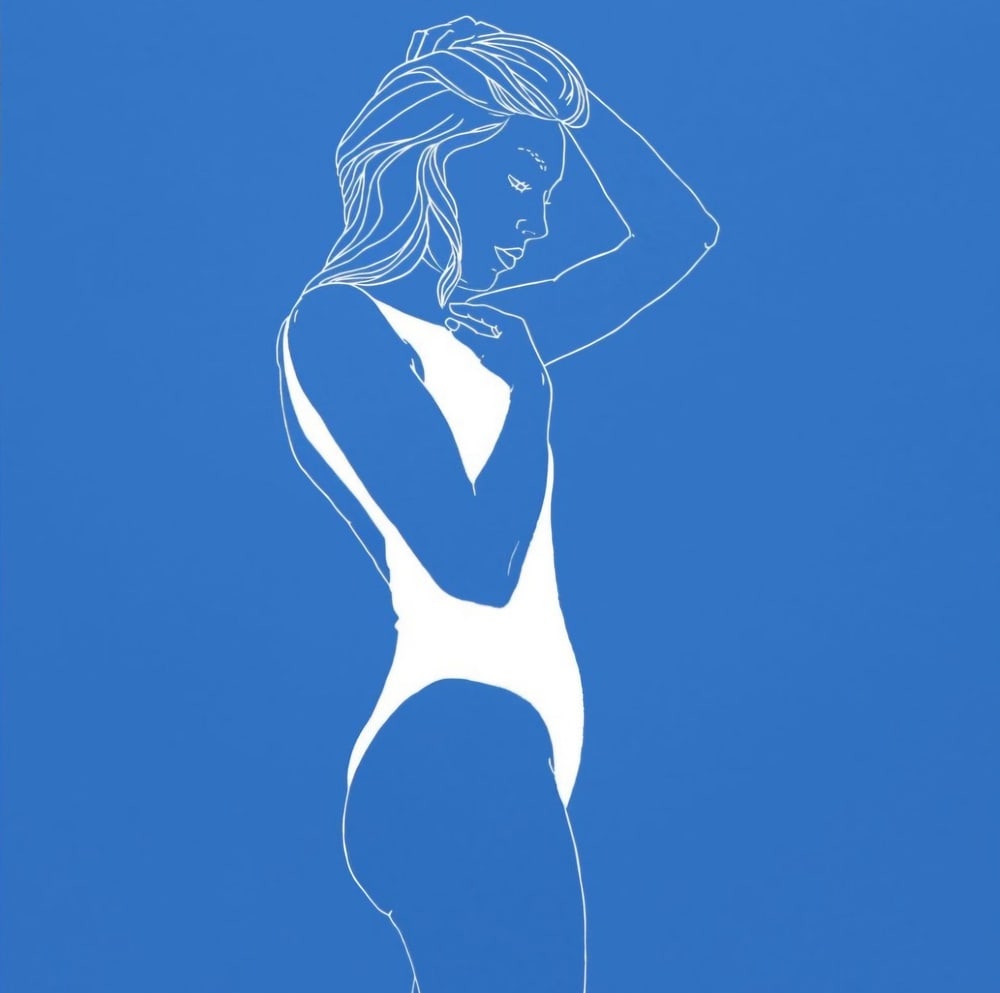 A. Borkowska, A Swimmer, Original Lithograph: By Agnieszka Borkowska Country of Manufacture: Poland Design Period: from 2000 Production Period: 2010 to Present Detailed Condition: Excellent — This vintage/antique piece is in near original