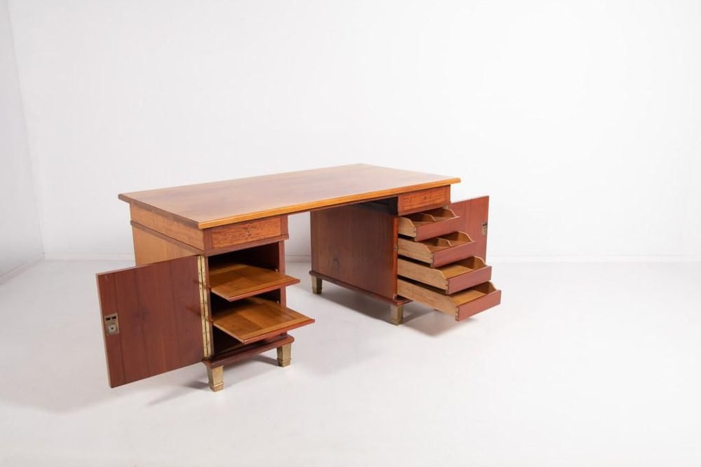 Monumental Danish Modern Executive Desk, 1950s - 4