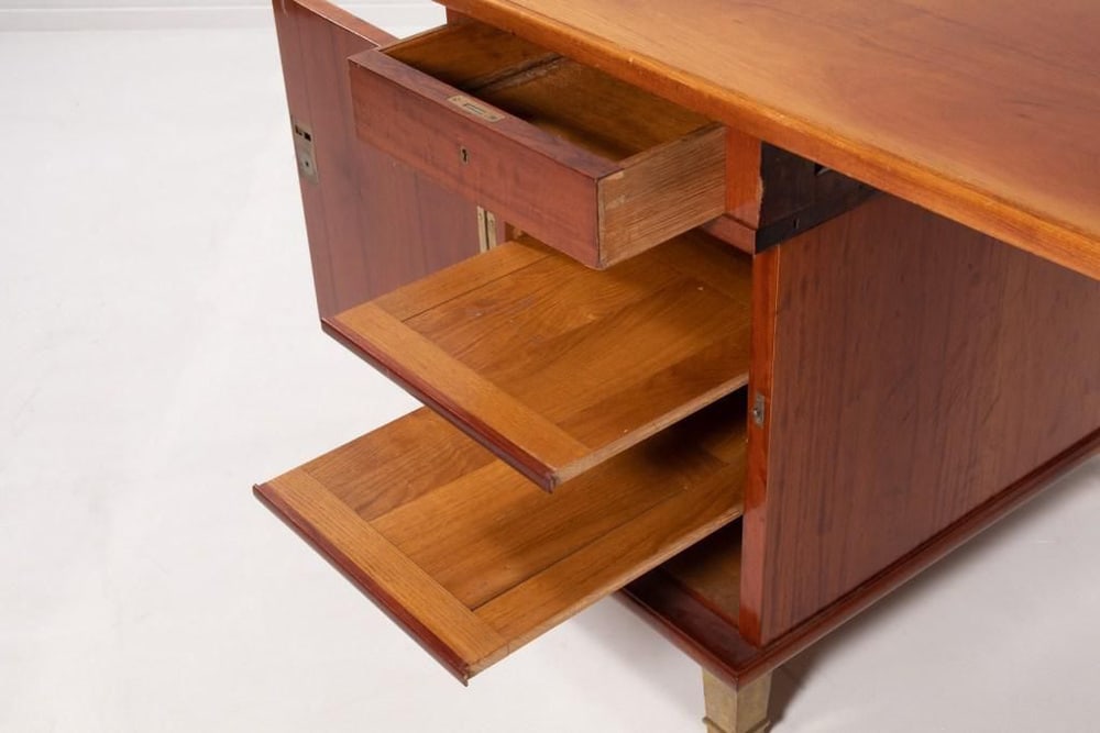 Monumental Danish Modern Executive Desk, 1950s - 5