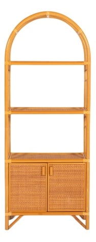 Vintage Bamboo and Rattan Cabinet, 1980s: Beautiful Italian design bamboo and rattan combination cabinet from 1980’s. The piece features 2 shelfs and 2 doors with storage space behind them.Condition Good, age related usage marks.