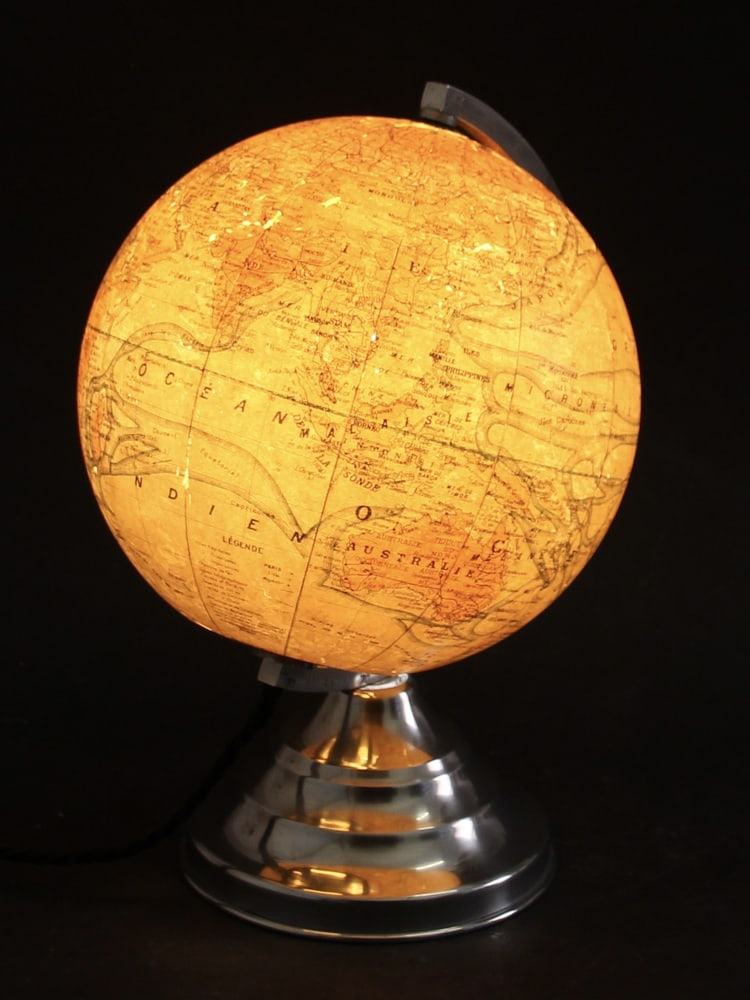French Illuminated Globe, 1940s - 10