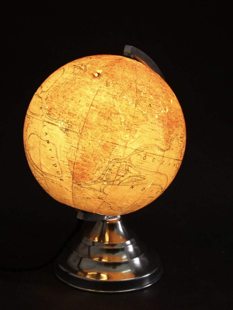 French Illuminated Globe, 1940s - 5