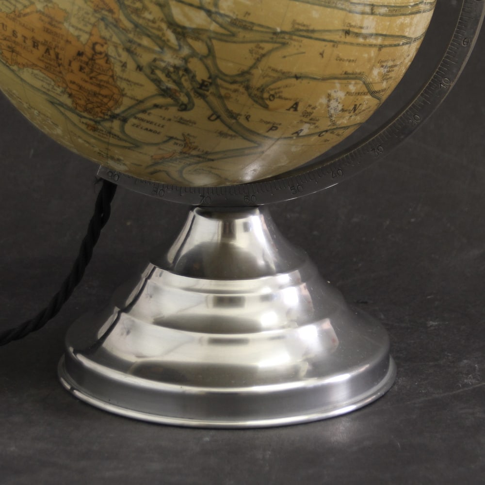 French Illuminated Globe, 1940s - 9