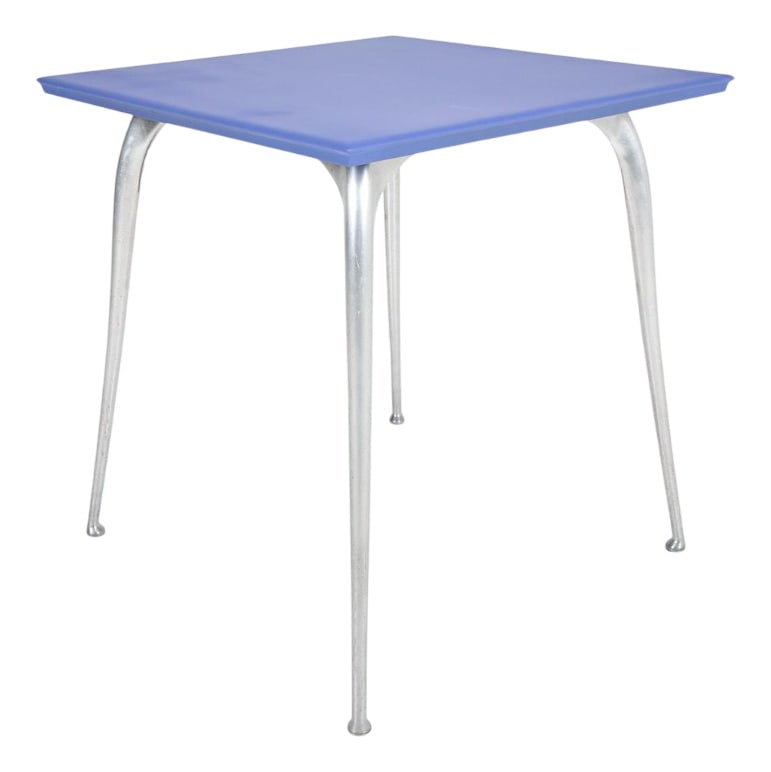 Louise Table by Philippe Starck for Vitra, 1990s: Vintage elegant, minimalistic design table ‘Louise’ designed by Philippe Starck for Vitra in 1990s. This table will serve well as a small cafe style dining/breakfast table or