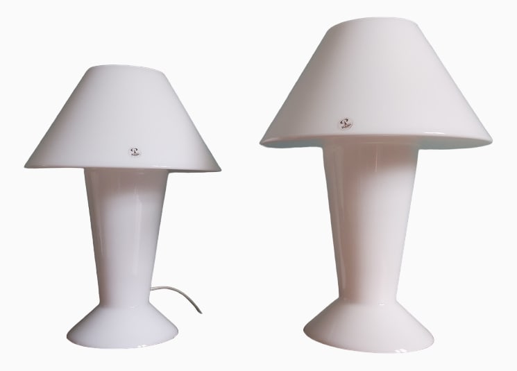 Mushroom Lamps from Peill & Putzler, Set of 2: They are compatible with a standard bulb/E27 LED. Country of Manufacture: Germany Design Period: 1960 to 1969 Production Period: Unknown Additional Condition Information: They are compatible with a