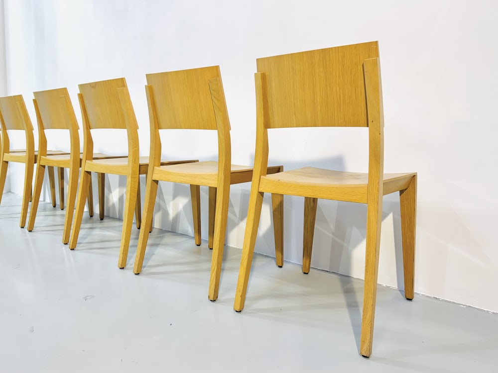 Vintage Beech Dining Chairs, 1980s, Set of 8 - 9