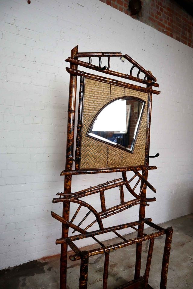 Antique Bamboo Hall Stand - 2
